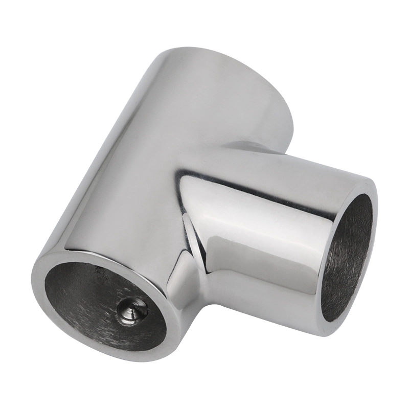 316 Stainless Steel Stanchion Handrail Marine Hardware 90 Degree 4-Way Elbow Tee Connector