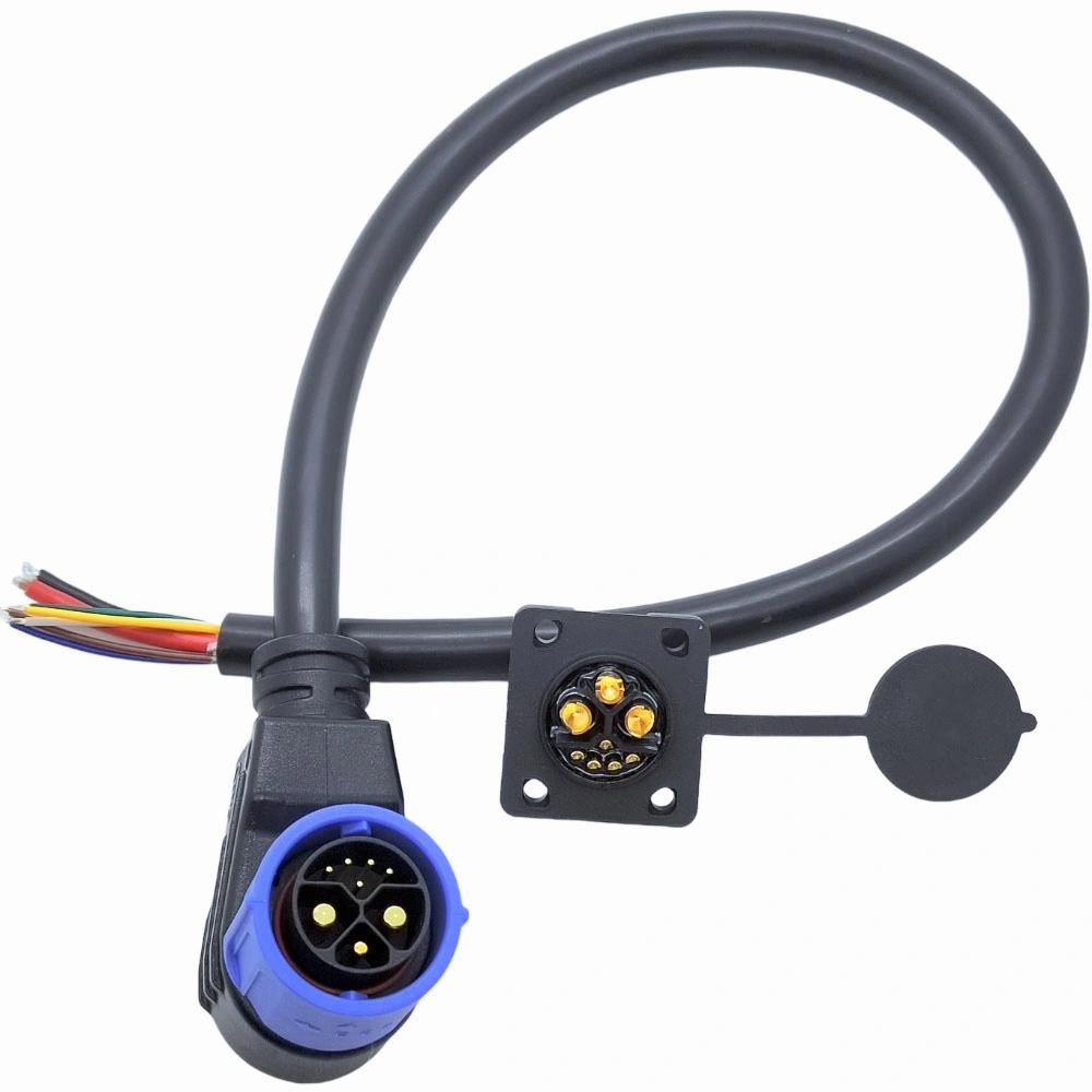 Dual Port Circular with Dust Cover Lp24 Optic Fiber Cable Connector