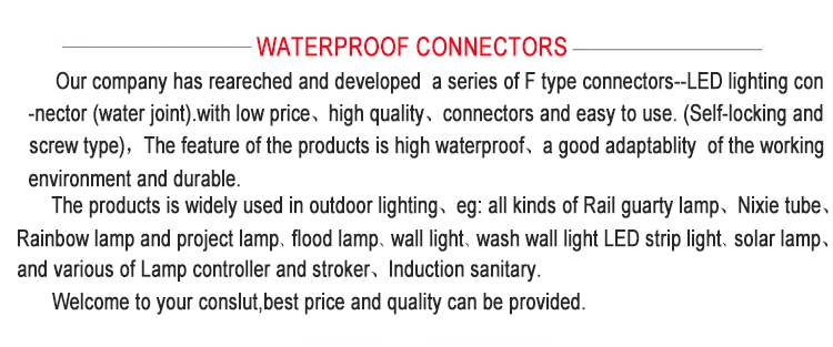 Waterproof Connector with Plastic Screw IP68 Rating