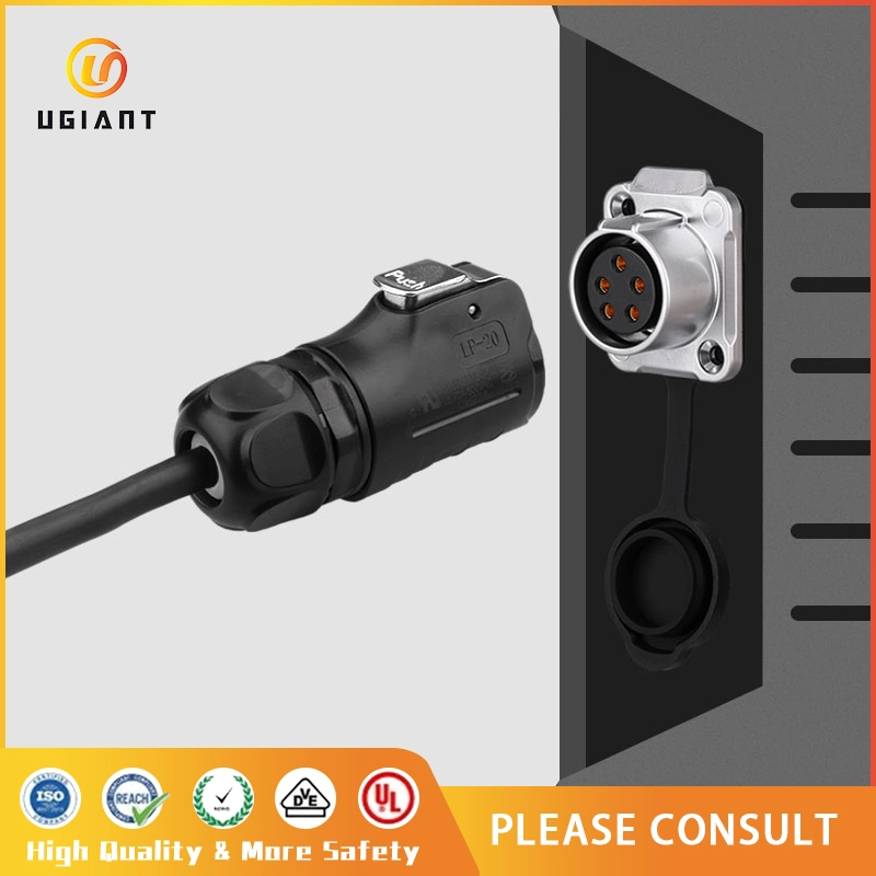 Lp12 IP67 IP68 6 Pin Male Panel Mount Waterproof Marine Auto Mini Electrical Wire AC Cable Underground RGB LED Strip Connector