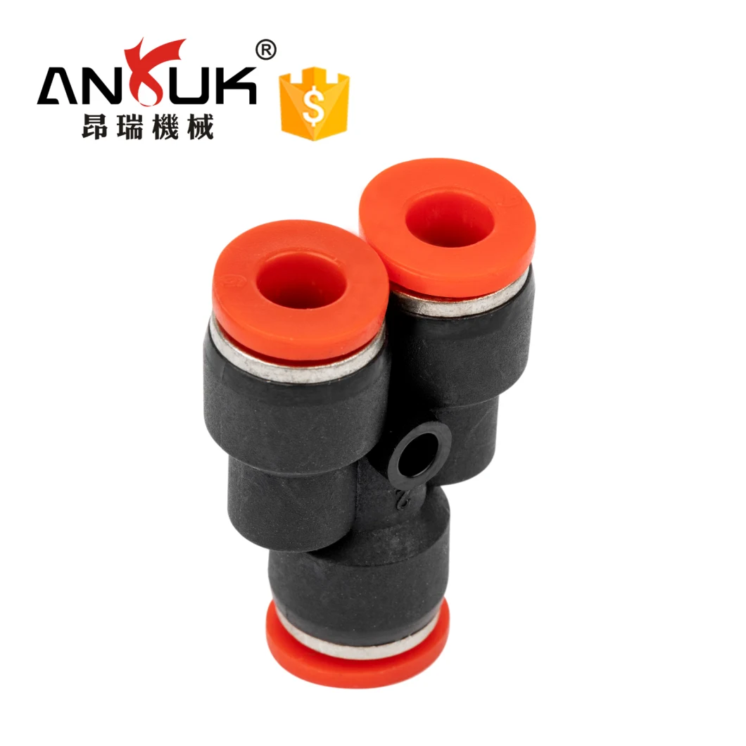 Py Plastic Pneumatic Fitting One Touch 3-Way Air Hose Connector