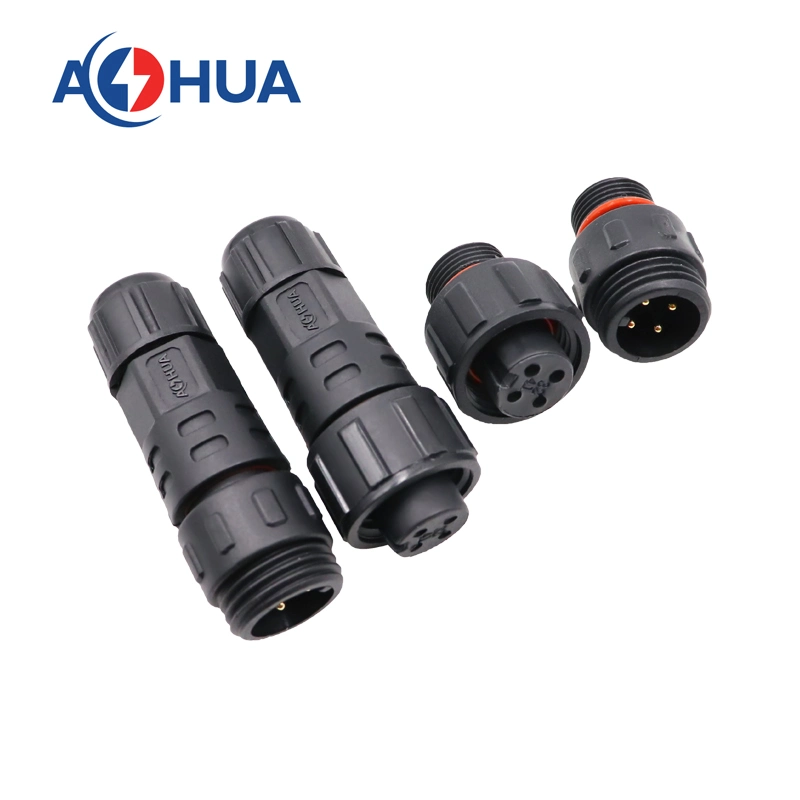 Outdoor IP67 Waterproof Power Cable 4 Pin Circular Connector for Street Light