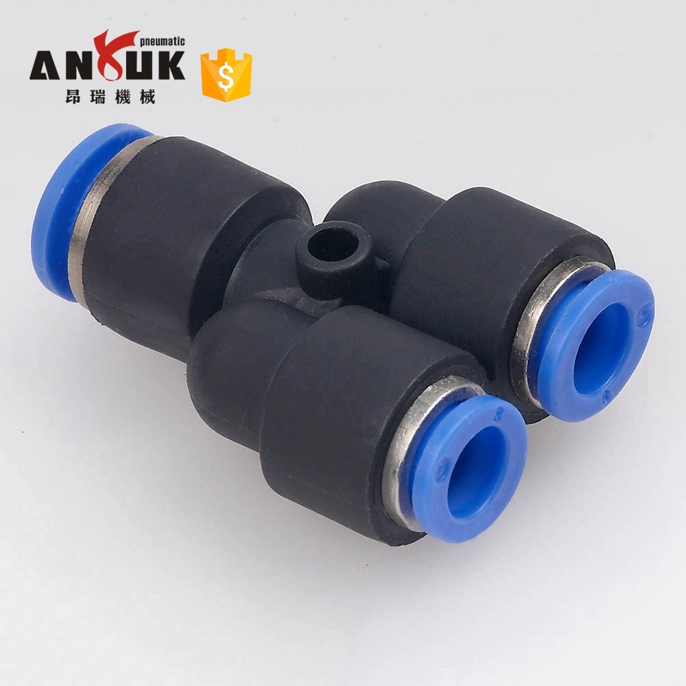 Py Plastic Pneumatic Fitting One Touch 3-Way Air Hose Connector