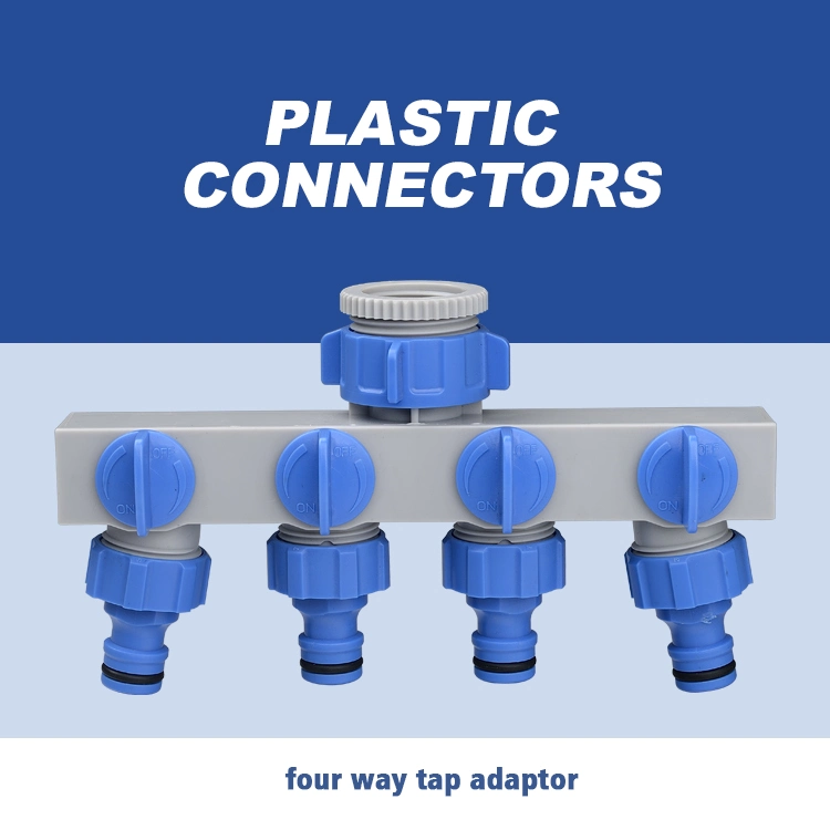 Y32011 Tap Adaptor Faucet Connector 4 Way Water Distributor Water Splitter