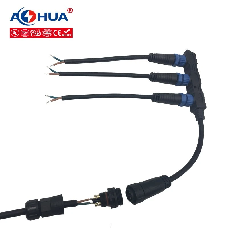 Aohua 1 to 3 Distributor Wire UL Certificate Electric Cable LED Waterproof Connector